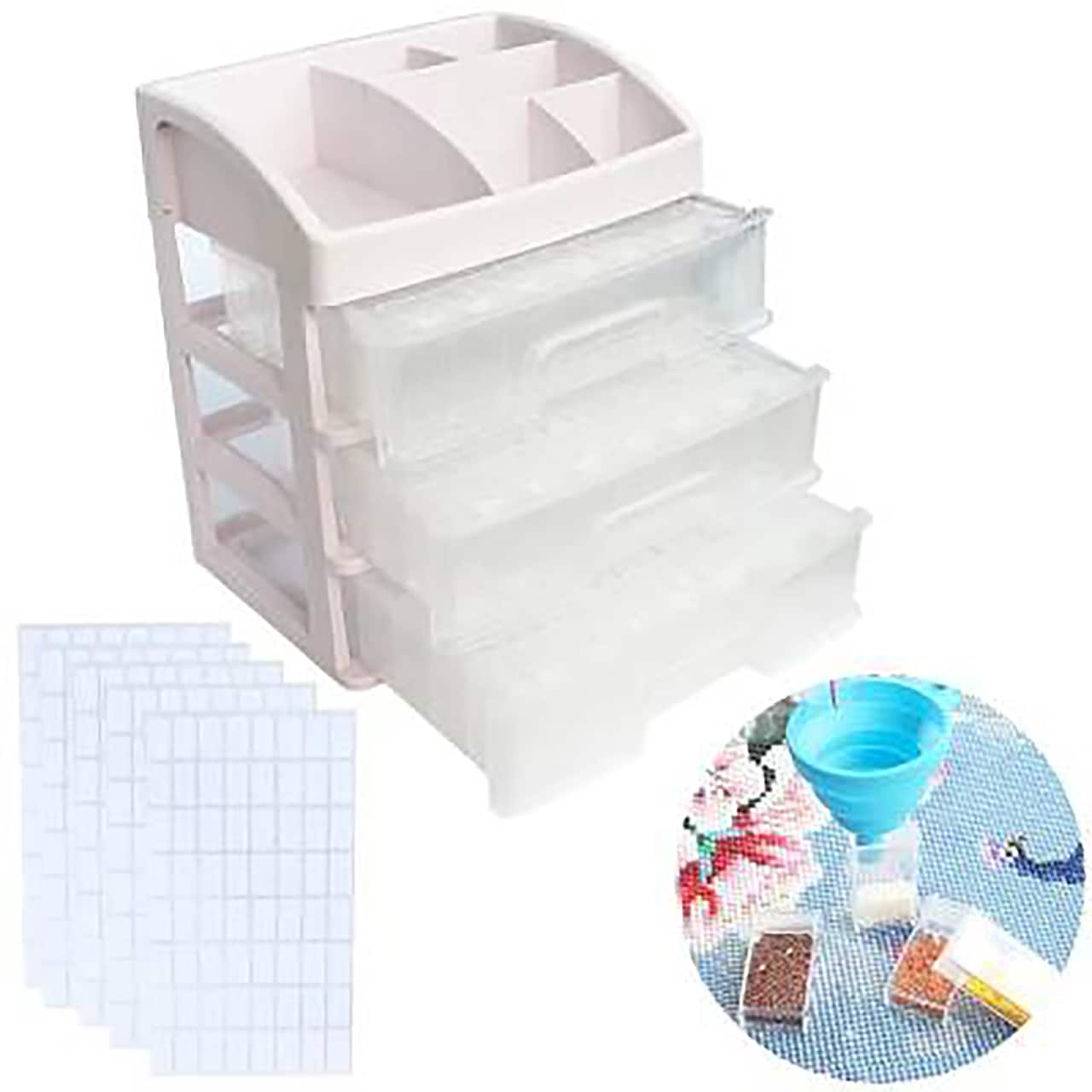 Sparkly Selections Diamond Painting Storage Container with 246 Square Bottles